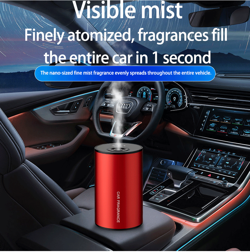 Luxury Car-Mounted Waterless Aromatherapy Machine - Nano Mist Fragrance Diffuser for Vehicles
