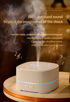 Bluetooth Speaker & Starry Sky Ambient Light Music Aroma Diffuser - 3-in-1 Ultrasonic Humidifier
