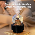 Volcano-Style Ultrasonic Humidifier with Transparent Glass Dome & RGB LED Light Lava Mountain Aromatherapy Machine (With Cover Version)