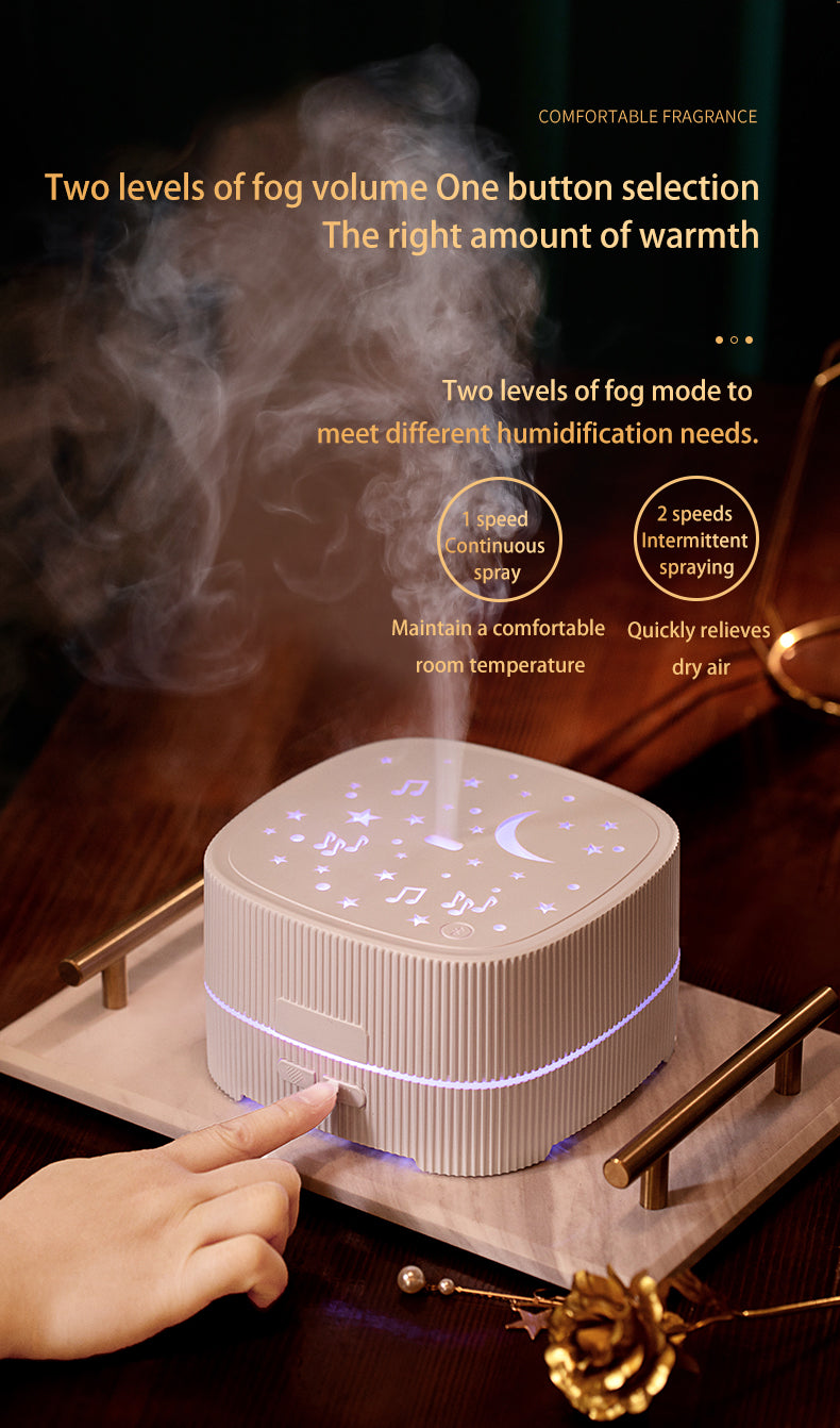 Bluetooth Speaker & Starry Sky Ambient Light Music Aroma Diffuser - 3-in-1 Ultrasonic Humidifier