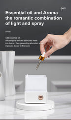 Mia Aroma Diffuser Retro Cube Ultrasonic Humidifier with Colorful Ambient Light for Bedroom & Desk