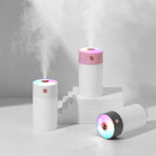 Diamond Cut Rainbow Humidifier – Portable USB Cool Mist Humidifier with RGB LED Light for Car, Office & Bedroom