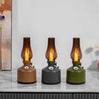 Rechargeable Battery-Powered Ultrasonic Humidifier with Warm Ambient Light for Bedroom & Desk Time Lamp Humidifier