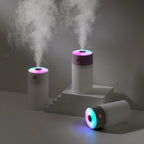 Diamond Cut Rainbow Humidifier – Portable USB Cool Mist Humidifier with RGB LED Light for Car, Office & Bedroom