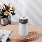 Diamond Cut Rainbow Humidifier – Portable USB Cool Mist Humidifier with RGB LED Light for Car, Office & Bedroom