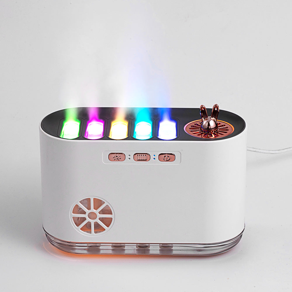 Sound-Activated Fountain Aromatherapy Humidifier - Colorful Light & Dynamic Mist Humidifier for Home & Office