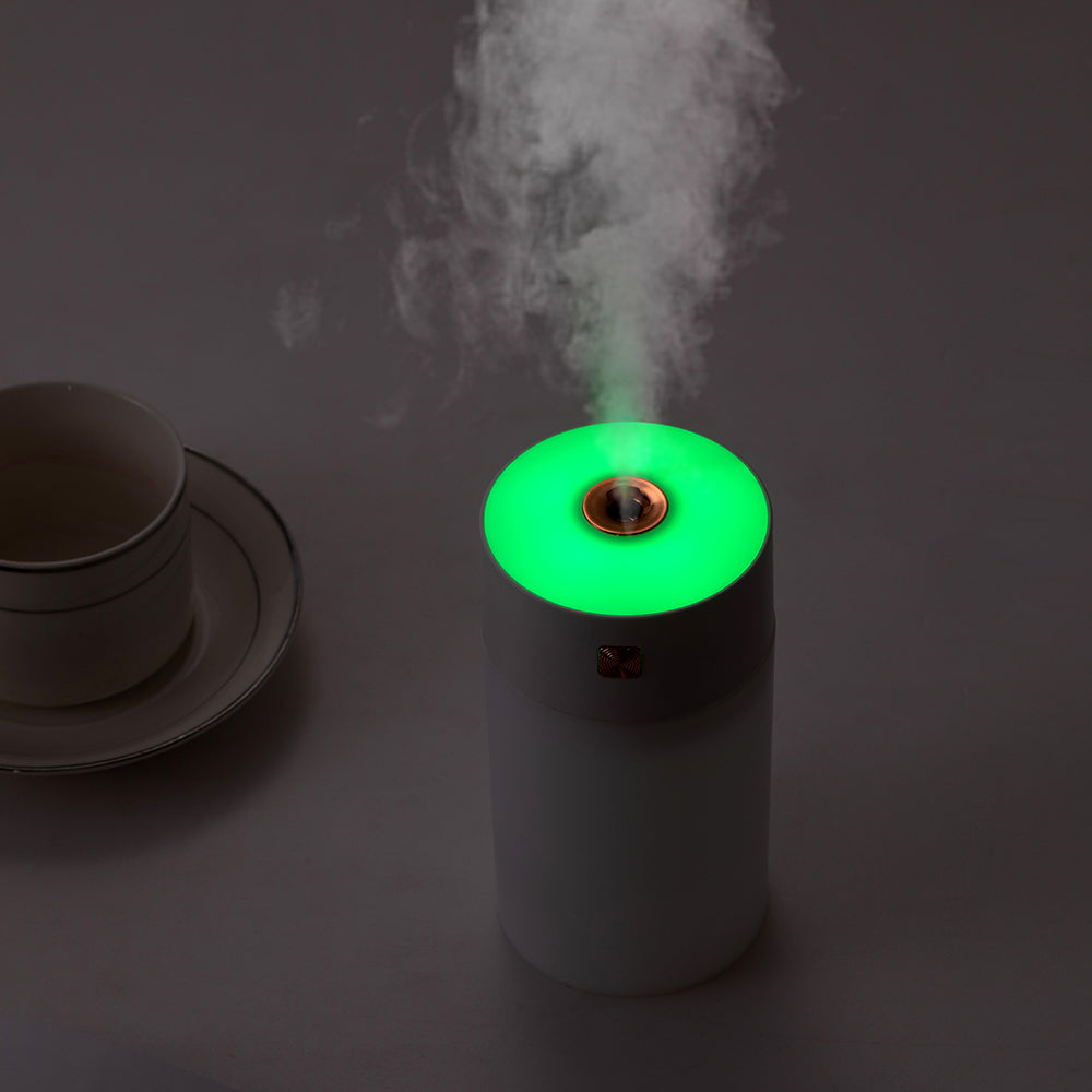 Diamond Cut Rainbow Humidifier – Portable USB Cool Mist Humidifier with RGB LED Light for Car, Office & Bedroom