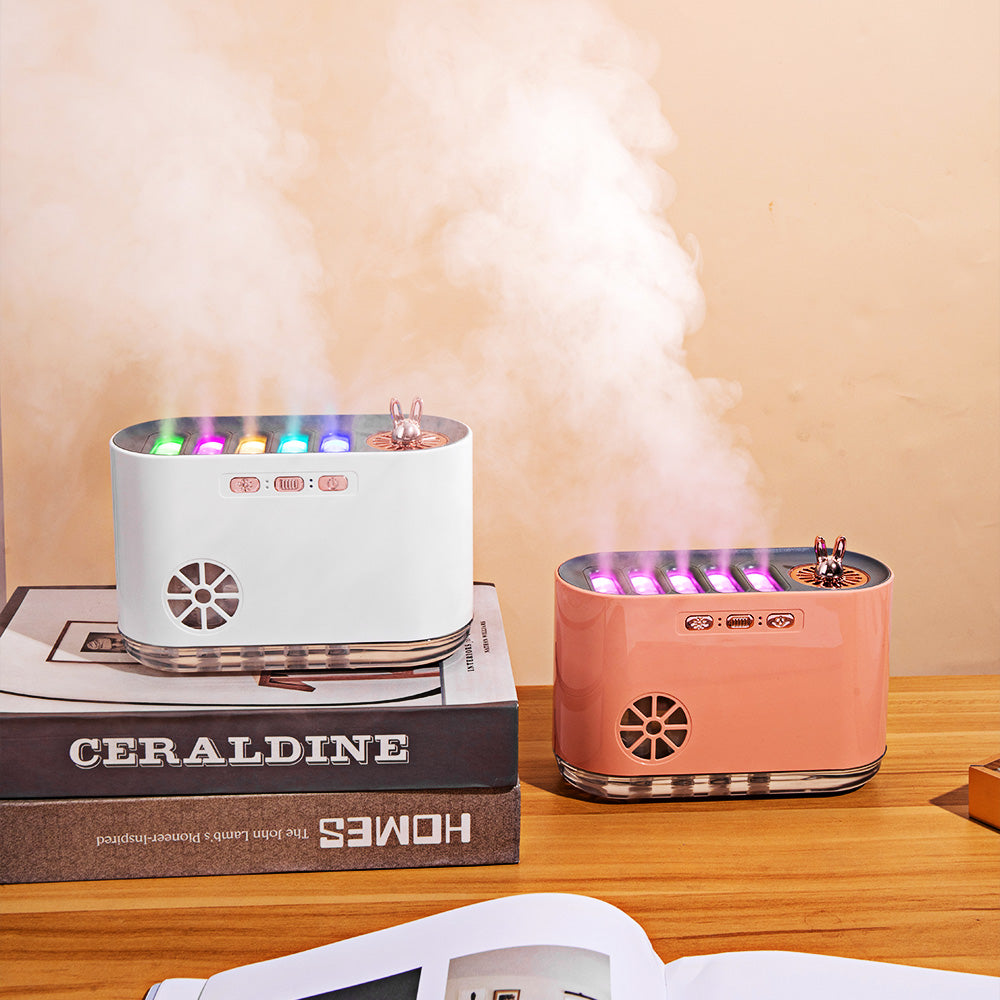 Colorful Light & Dynamic Mist Humidifier for Home & Office Sound-Activated Fountain Aromatherapy Humidifier