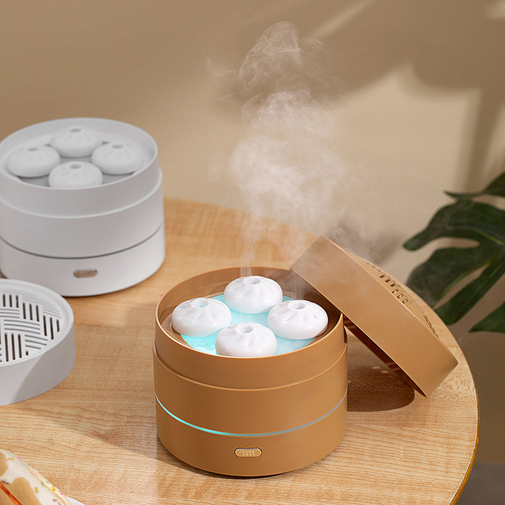 The Thriving Aroma Diffuser - Minimalist Ultrasonic Humidifier with Soft Ambient Light for Bedroom & Office