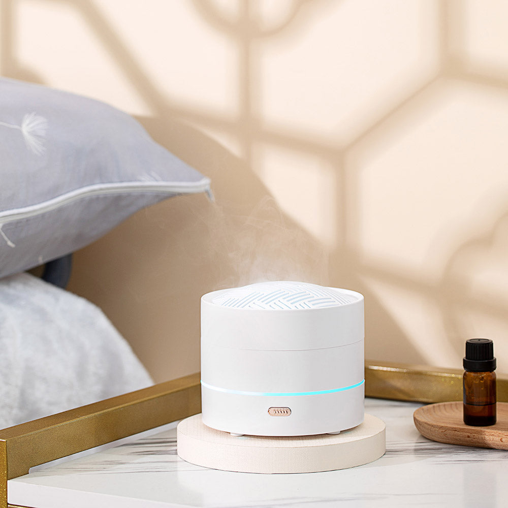 The Thriving Aroma Diffuser - Minimalist Ultrasonic Humidifier with Soft Ambient Light for Bedroom & Office