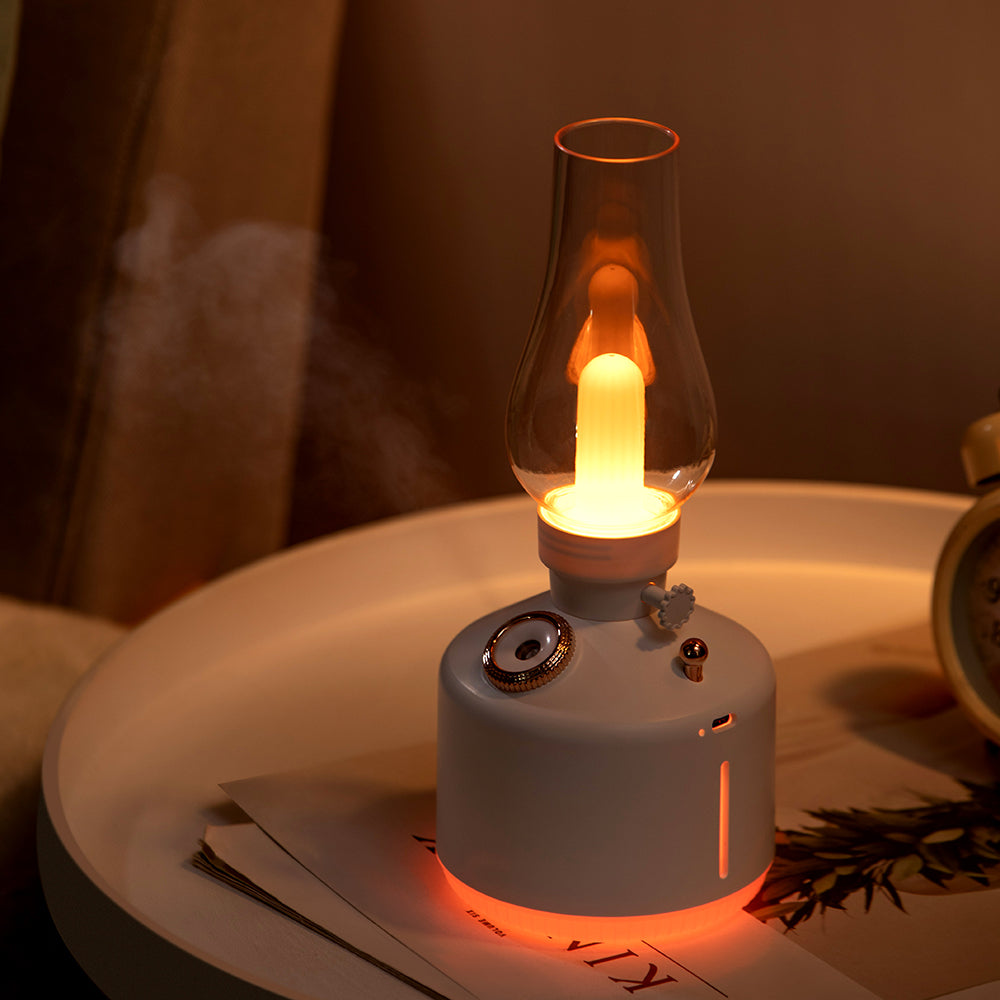 Time Lamp Humidifier Portable USB Cool Mist Humidifier with Night Light Ultrasonic Quiet for Home Car Office