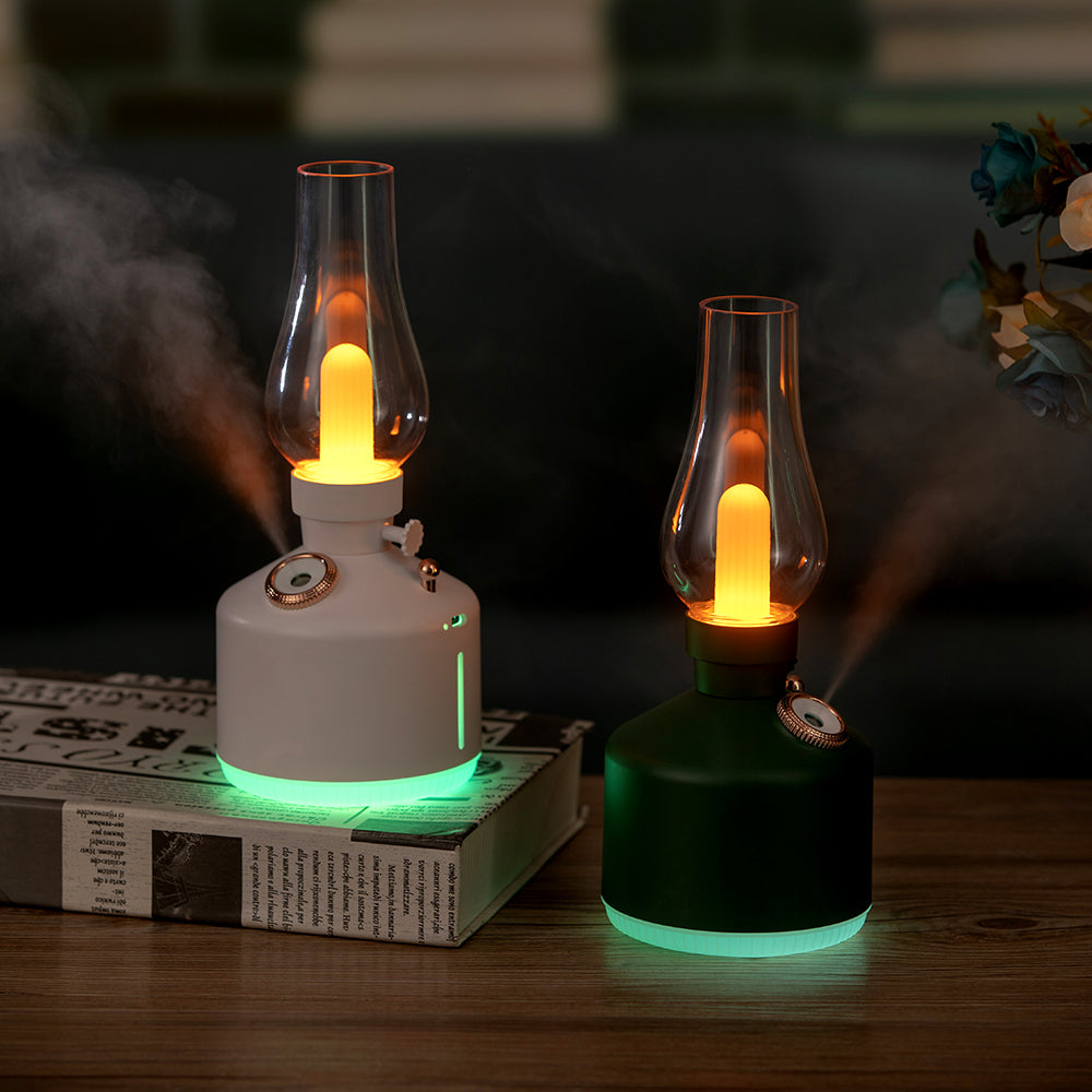 Time Lamp Humidifier Portable USB Cool Mist Humidifier with Night Light Ultrasonic Quiet for Home Car Office