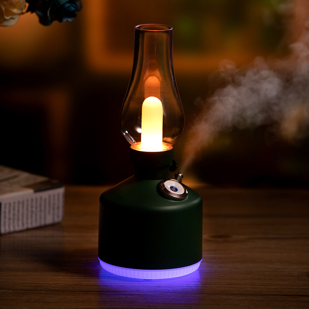Time Lamp Humidifier Portable USB Cool Mist Humidifier with Night Light Ultrasonic Quiet for Home Car Office