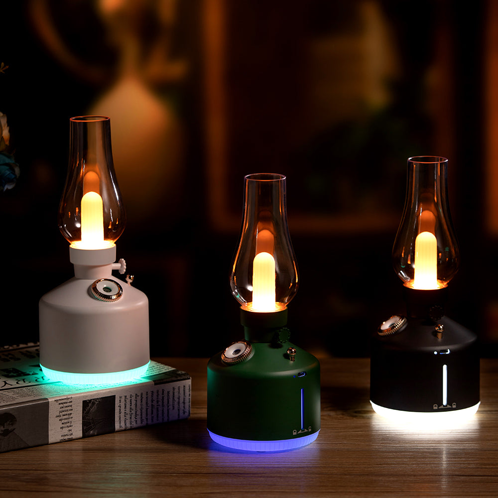 Time Lamp Humidifier Portable USB Cool Mist Humidifier with Night Light Ultrasonic Quiet for Home Car Office