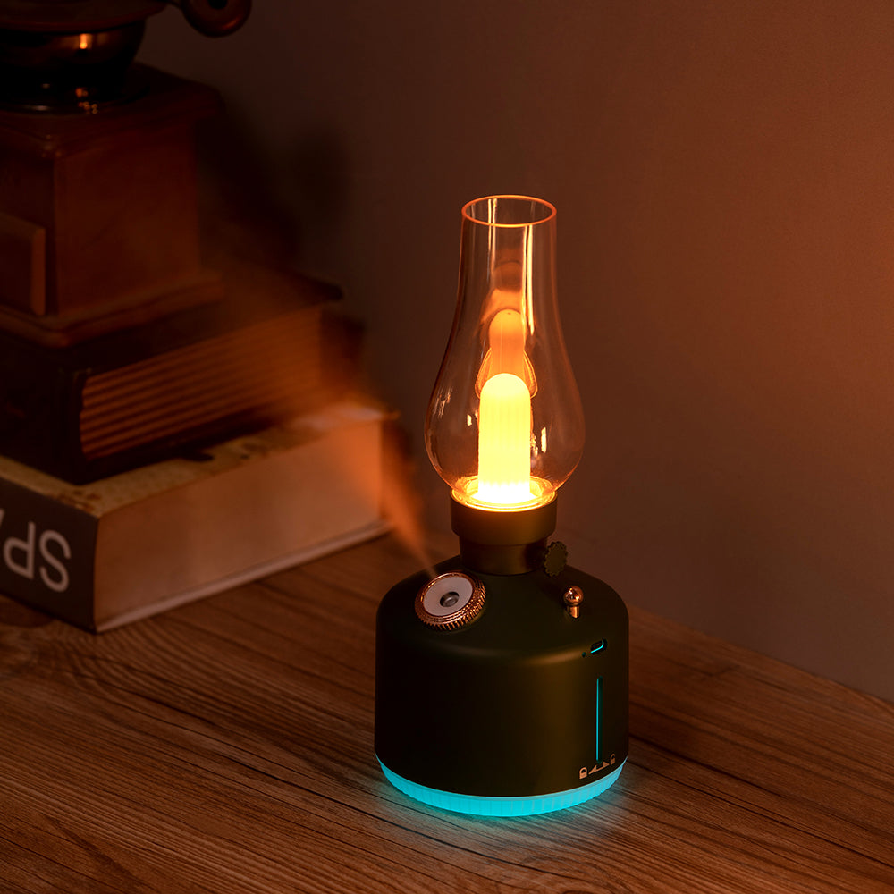 Time Lamp Humidifier Portable USB Cool Mist Humidifier with Night Light Ultrasonic Quiet for Home Car Office