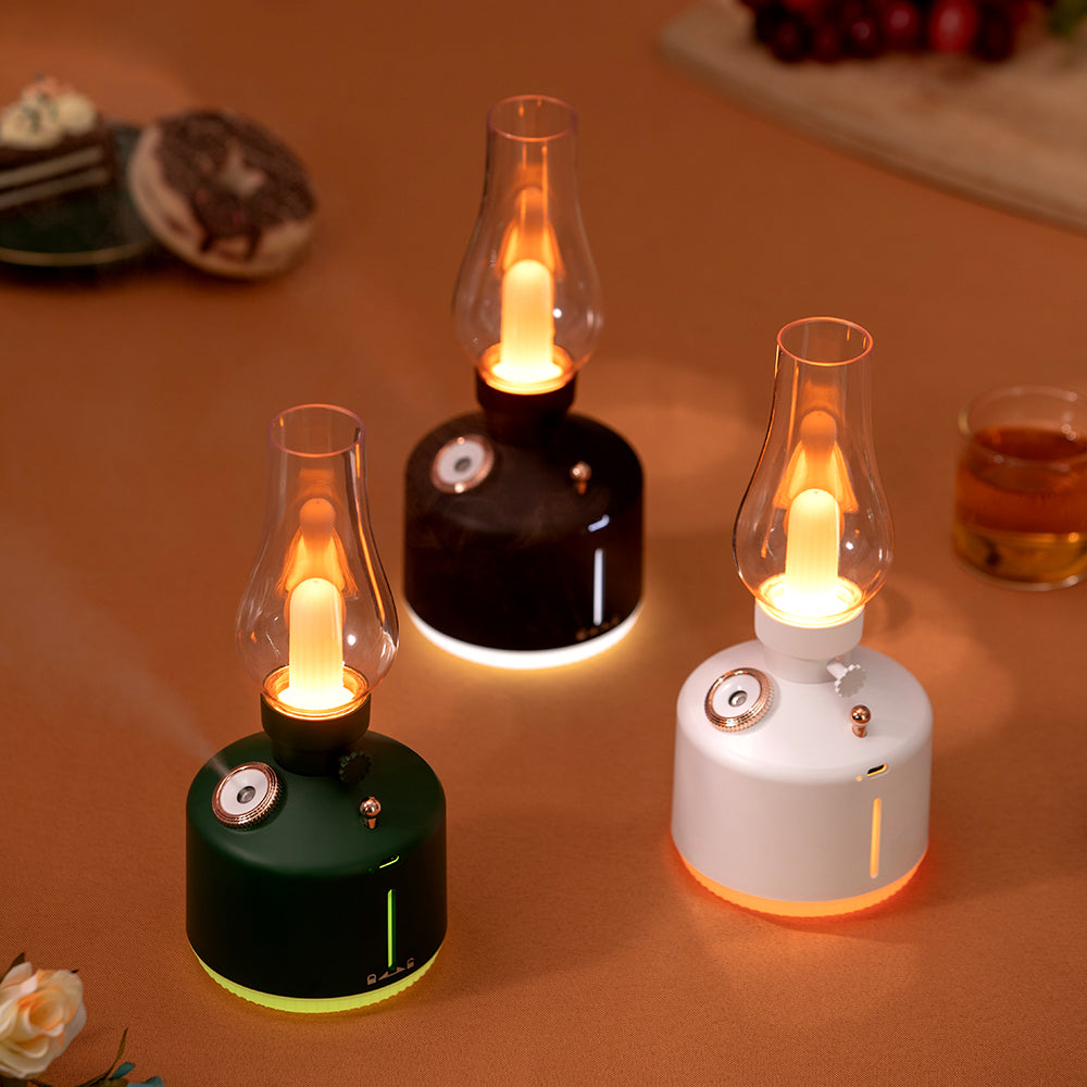 Time Lamp Humidifier Portable USB Cool Mist Humidifier with Night Light Ultrasonic Quiet for Home Car Office