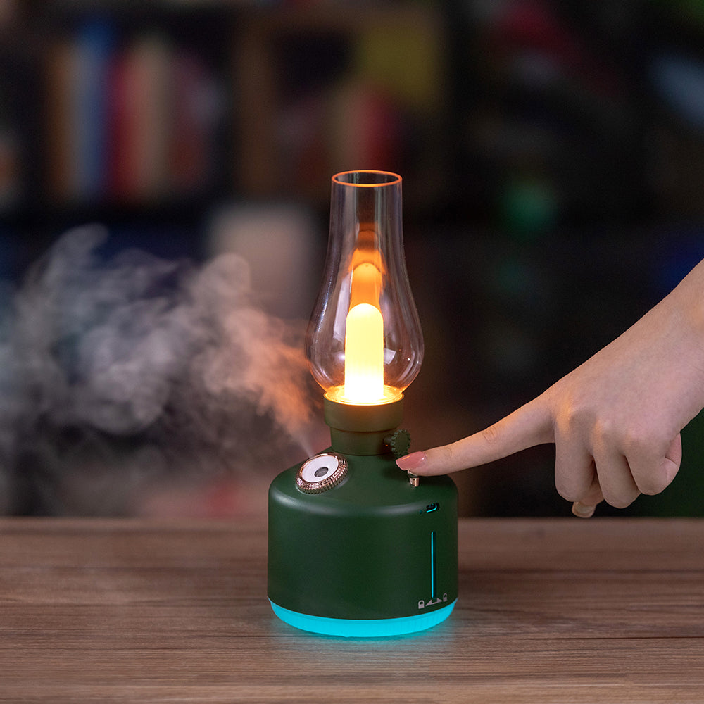 Time Lamp Humidifier Portable USB Cool Mist Humidifier with Night Light Ultrasonic Quiet for Home Car Office