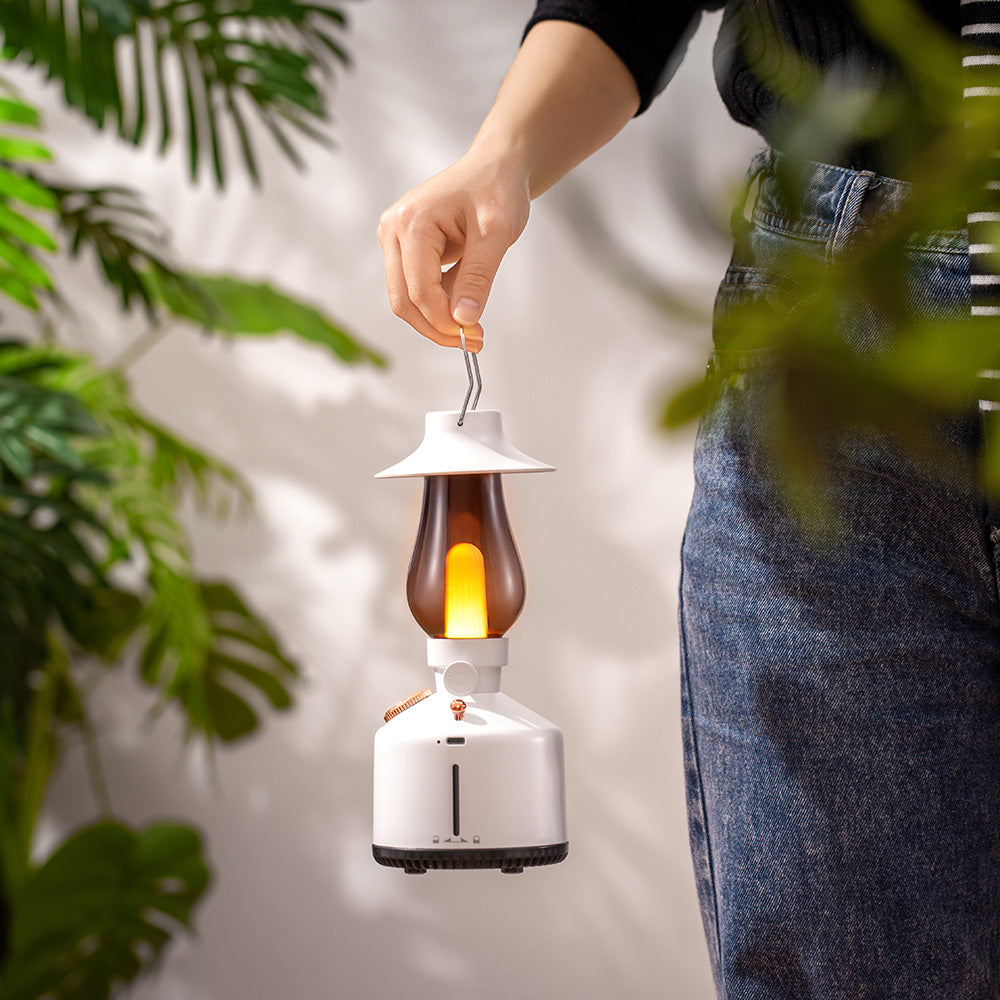 Time Light Speaker (Without Humidifier)Retro Lantern Bluetooth Speaker with Warm Ambient Rechargeable BatteryLight