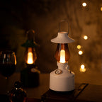 Time Light Speaker (Without Humidifier)Retro Lantern Bluetooth Speaker with Warm Ambient Rechargeable BatteryLight