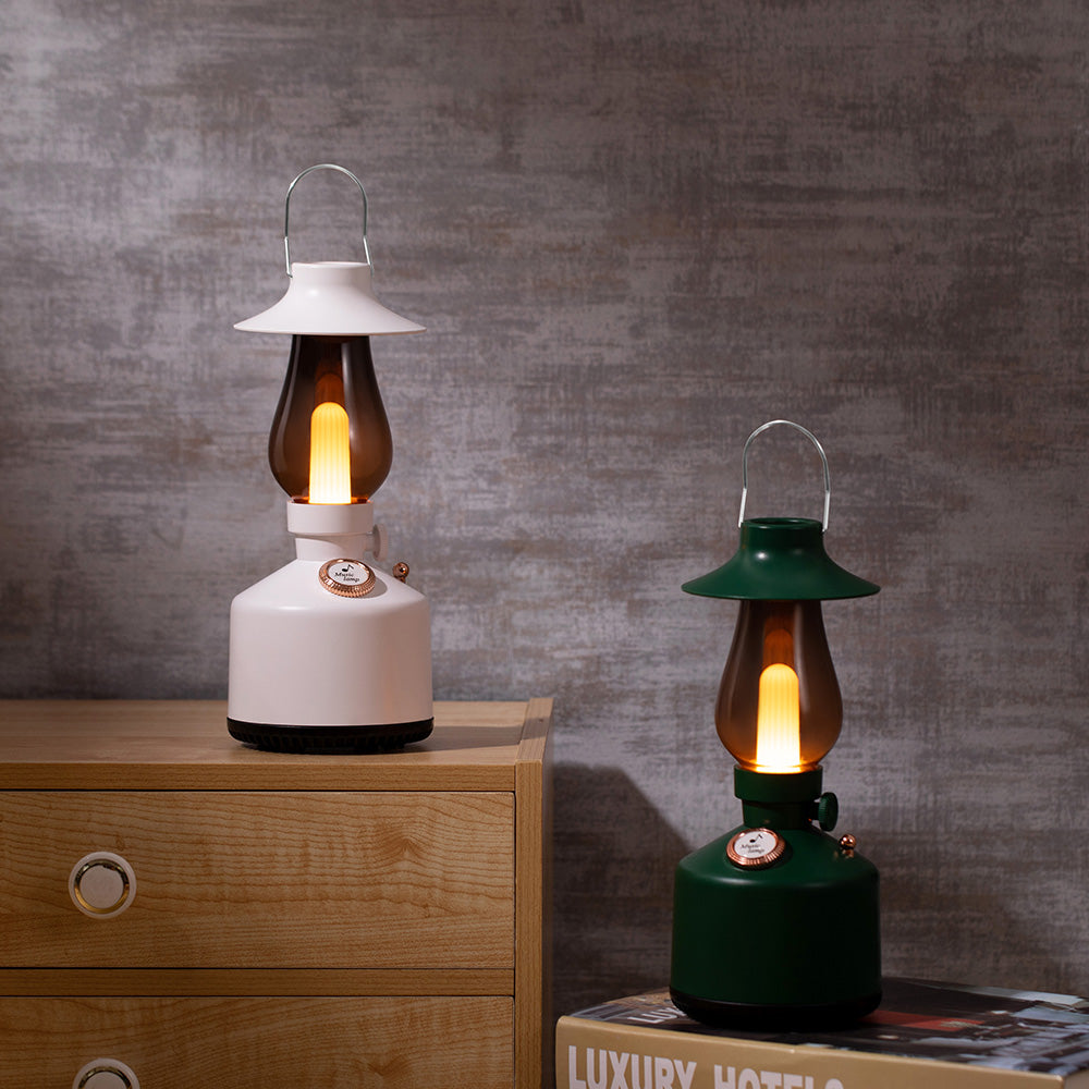 Time Light Speaker (Without Humidifier)Retro Lantern Bluetooth Speaker with Warm Ambient Rechargeable BatteryLight