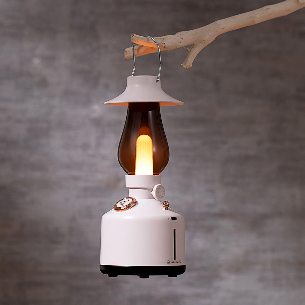 Time Light Speaker (Without Humidifier)Retro Lantern Bluetooth Speaker with Warm Ambient Rechargeable BatteryLight