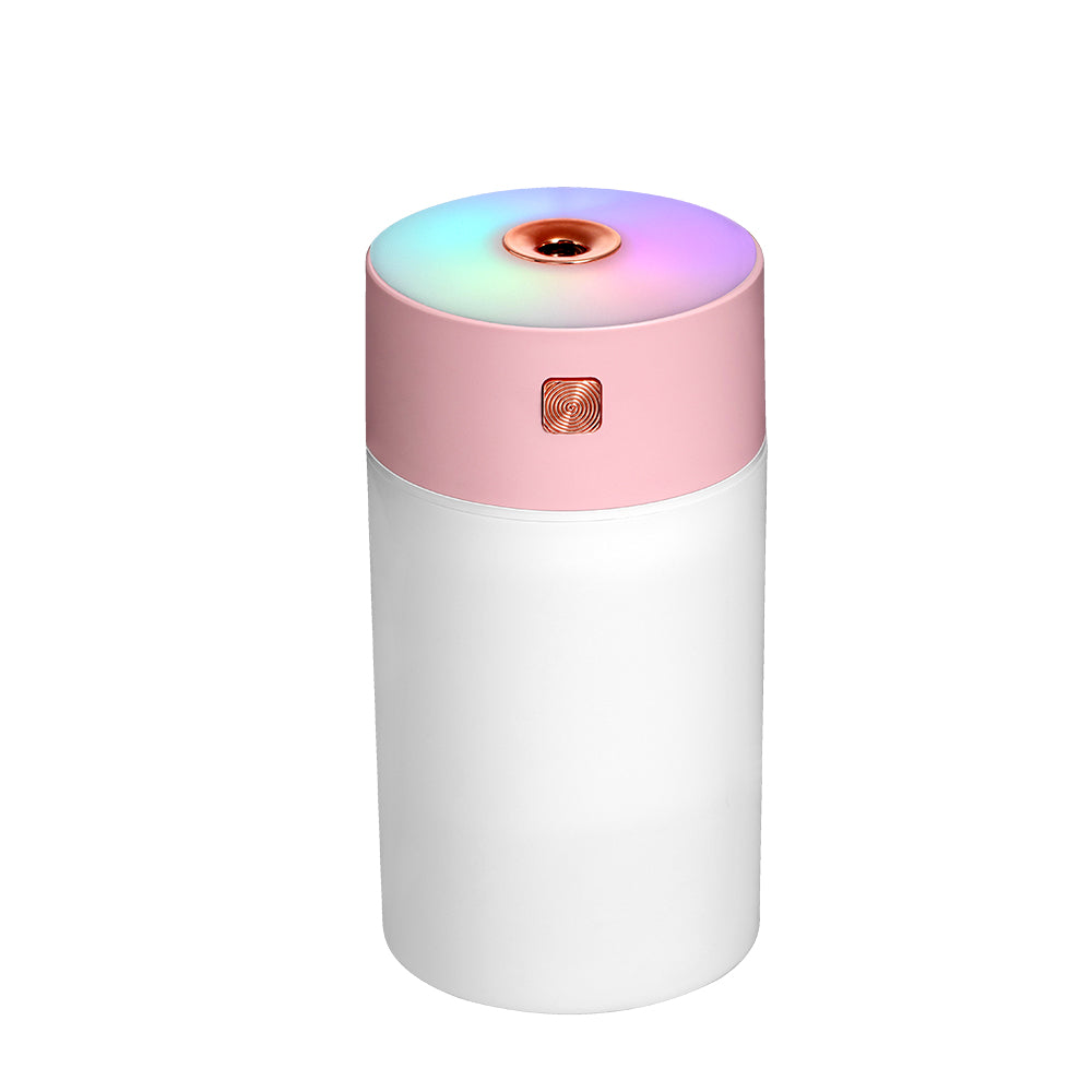 Diamond Cut Rainbow Humidifier – Portable USB Cool Mist Humidifier with RGB LED Light for Car, Office & Bedroom