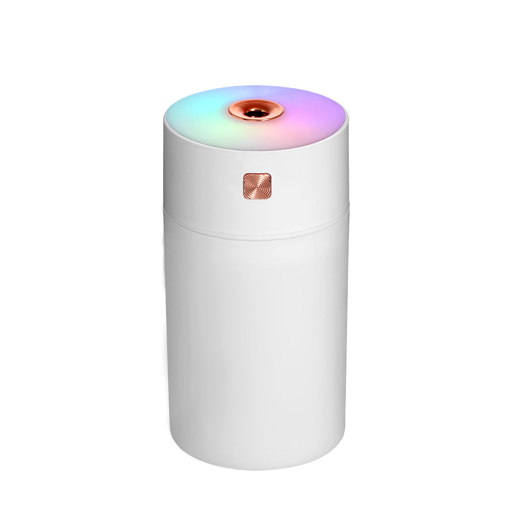 Diamond Cut Rainbow Humidifier – Portable USB Cool Mist Humidifier with RGB LED Light for Car, Office & Bedroom