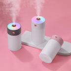 Diamond Cut Rainbow Humidifier – Portable USB Cool Mist Humidifier with RGB LED Light for Car, Office & Bedroom