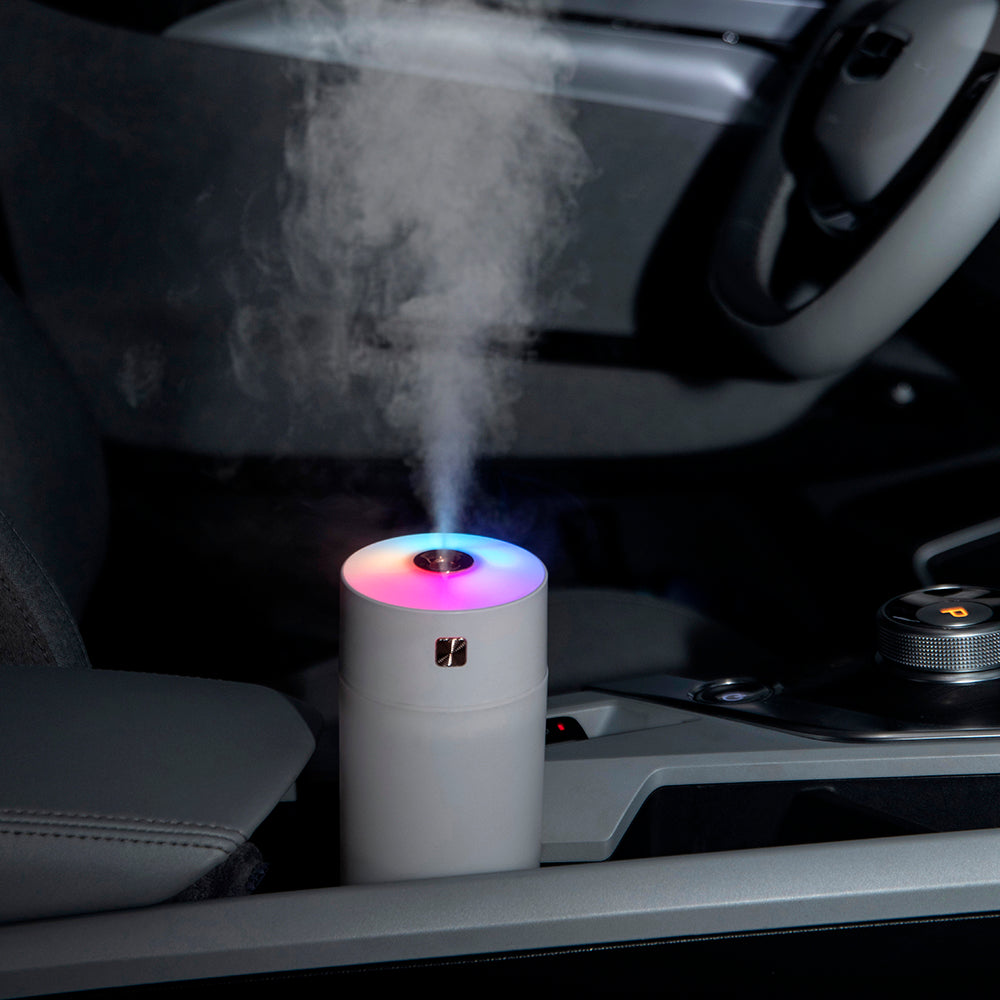 Diamond Cut Rainbow Humidifier – Portable USB Cool Mist Humidifier with RGB LED Light for Car, Office & Bedroom