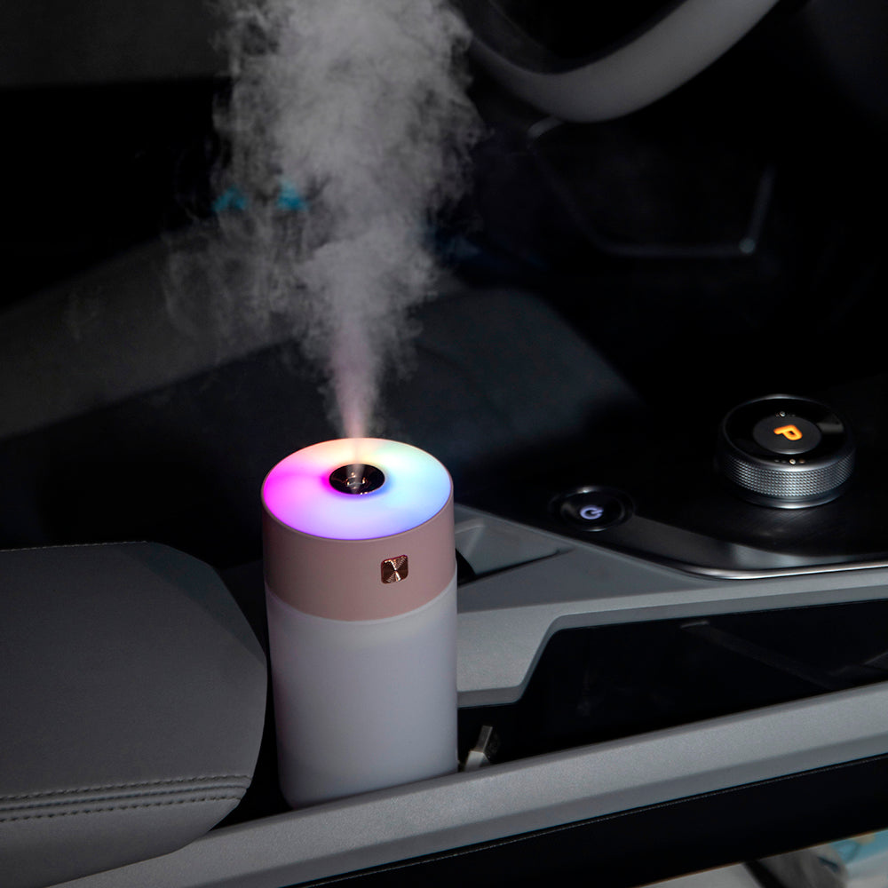 Diamond Cut Rainbow Humidifier – Portable USB Cool Mist Humidifier with RGB LED Light for Car, Office & Bedroom
