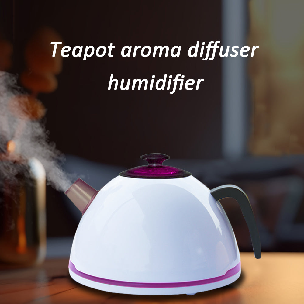 7-Color Gradient Lighting Ultrasonic Humidifier & Essential Oil Diffuser with Kettle Aromatherapy Machine