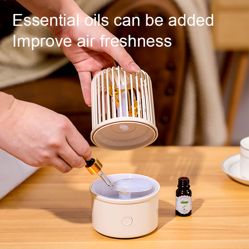 Annunciation Bird Aromatherapy Machine – Creative Birdcage Design Ultrasonic Essential Oil Diffuser with Ambient Light