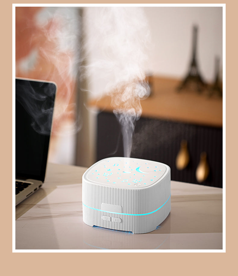 Bluetooth Speaker & Starry Sky Ambient Light Music Aroma Diffuser - 3-in-1 Ultrasonic Humidifier