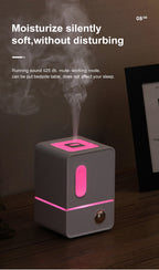 Mia Aroma Diffuser Retro Cube Ultrasonic Humidifier with Colorful Ambient Light for Bedroom & Desk