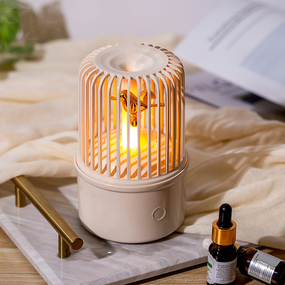Creative Birdcage Design Ultrasonic Essential Oil Diffuser with Ambient Light Annunciation Bird Aromatherapy Machine