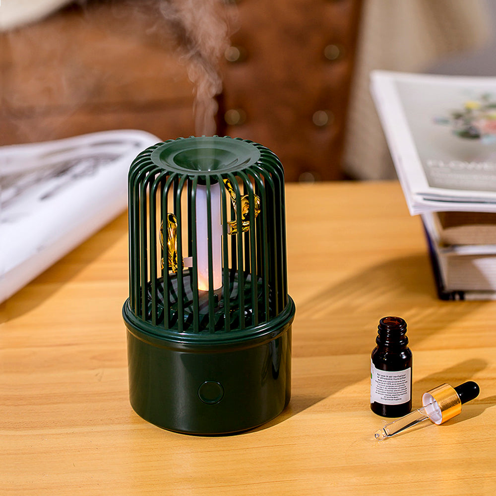 Annunciation Bird Aromatherapy Machine – Creative Birdcage Design Ultrasonic Essential Oil Diffuser with Ambient Light