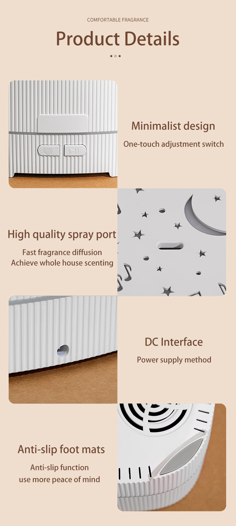 Bluetooth Speaker & Starry Sky Ambient Light Music Aroma Diffuser - 3-in-1 Ultrasonic Humidifier
