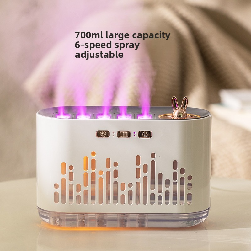 7-Color LED Aromatherapy Diffuser with Music Visualizer Dynamic Sound-Activated Induction Humidifier