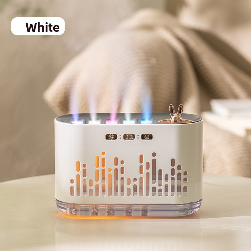 7-Color LED Aromatherapy Diffuser with Music Visualizer Dynamic Sound-Activated Induction Humidifier