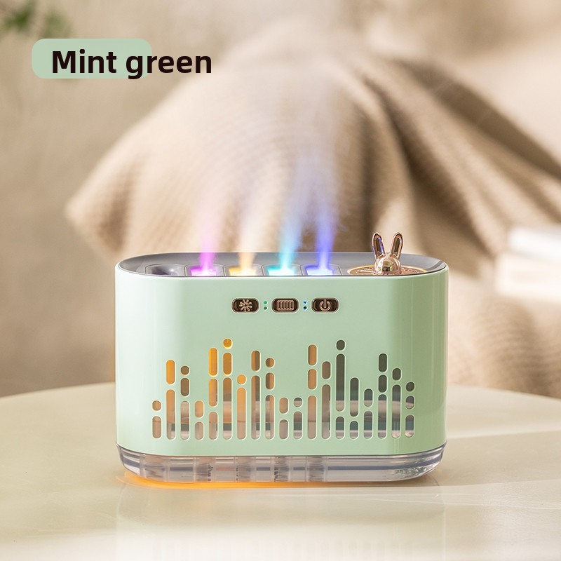 7-Color LED Aromatherapy Diffuser with Music Visualizer Dynamic Sound-Activated Induction Humidifier
