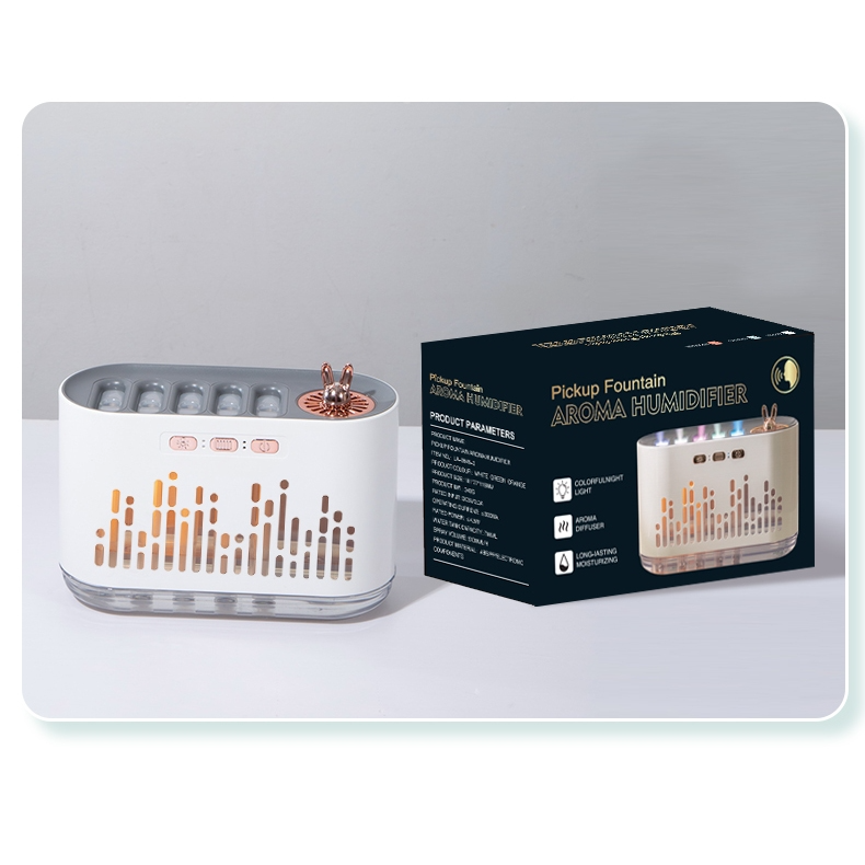 7-Color LED Aromatherapy Diffuser with Music Visualizer Dynamic Sound-Activated Induction Humidifier