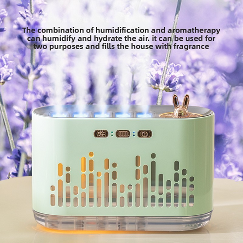 7-Color LED Aromatherapy Diffuser with Music Visualizer Dynamic Sound-Activated Induction Humidifier