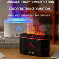 Wood-Fired Aroma Diffuser with Realistic Flame Effect - Ultrasonic Humidifier & Aromatherapy Diffuser for Home & Yoga