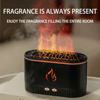 Wood-Fired Aroma Diffuser with Realistic Flame Effect - Ultrasonic Humidifier & Aromatherapy Diffuser for Home & Yoga