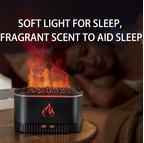 Wood-Fired Aroma Diffuser with Realistic Flame Effect - Ultrasonic Humidifier & Aromatherapy Diffuser for Home & Yoga