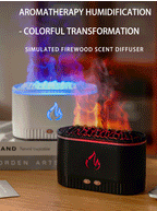 Realistic Flame Effect - Ultrasonic Humidifier & Aromatherapy Diffuser for Home & Yoga For Wood-Fired Aroma Diffuser
