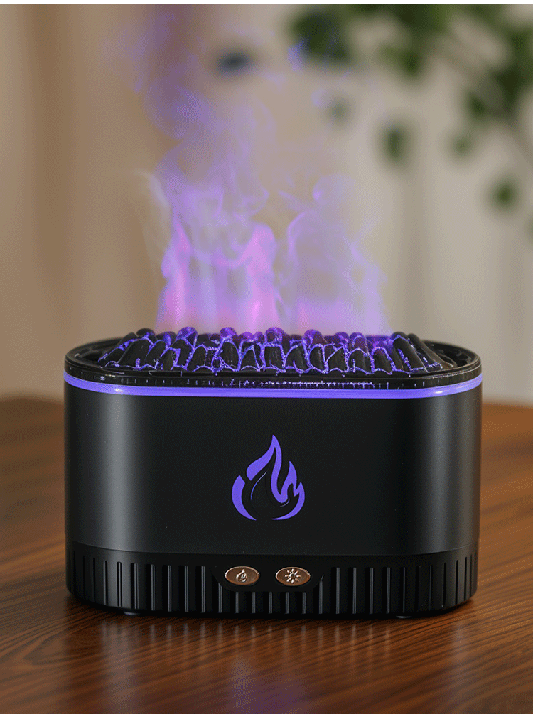 Realistic Flame Effect - Ultrasonic Humidifier & Aromatherapy Diffuser for Home & Yoga For Wood-Fired Aroma Diffuser