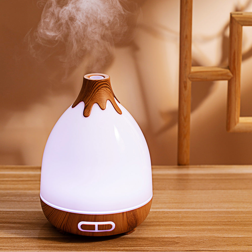 7-Color LED Ultrasonic Humidifier & Essential Oil Diffuser Colorful Exquisite Volcano-Style Aromatherapy Machine