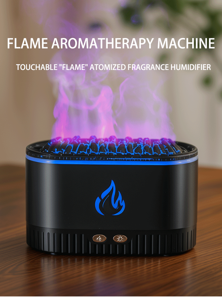 Realistic Flame Effect - Ultrasonic Humidifier & Aromatherapy Diffuser for Home & Yoga For Wood-Fired Aroma Diffuser