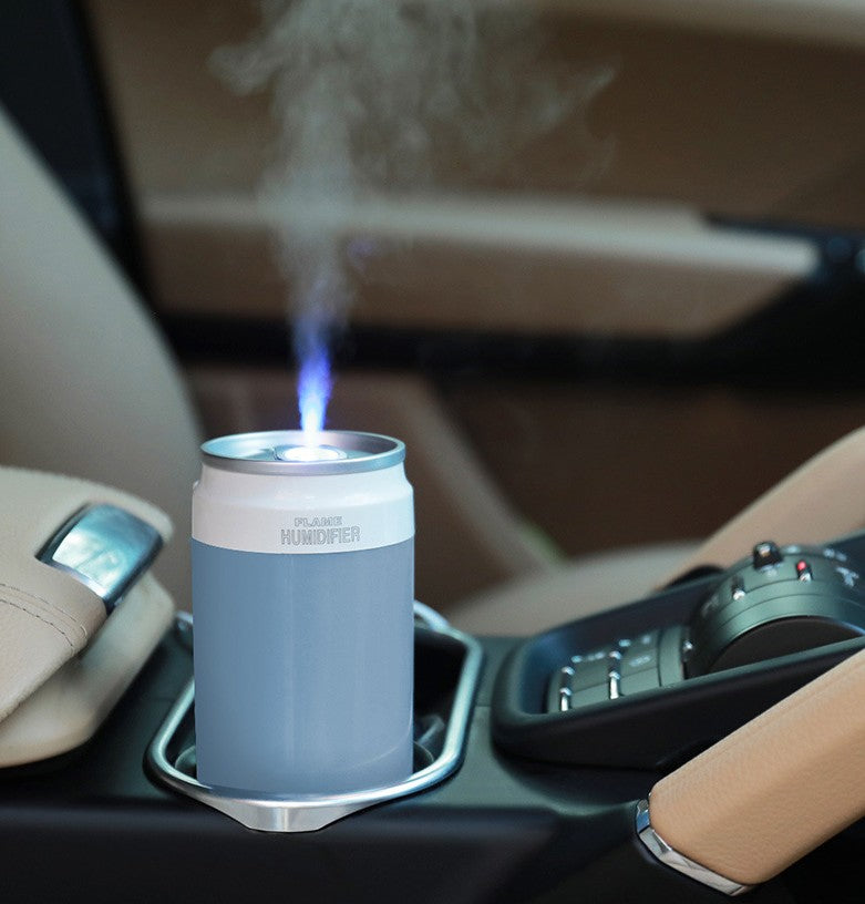 Portable Cup Holder Ultrasonic Humidifier for Vehicles PP Flame Car Humidifier (Standard Version)